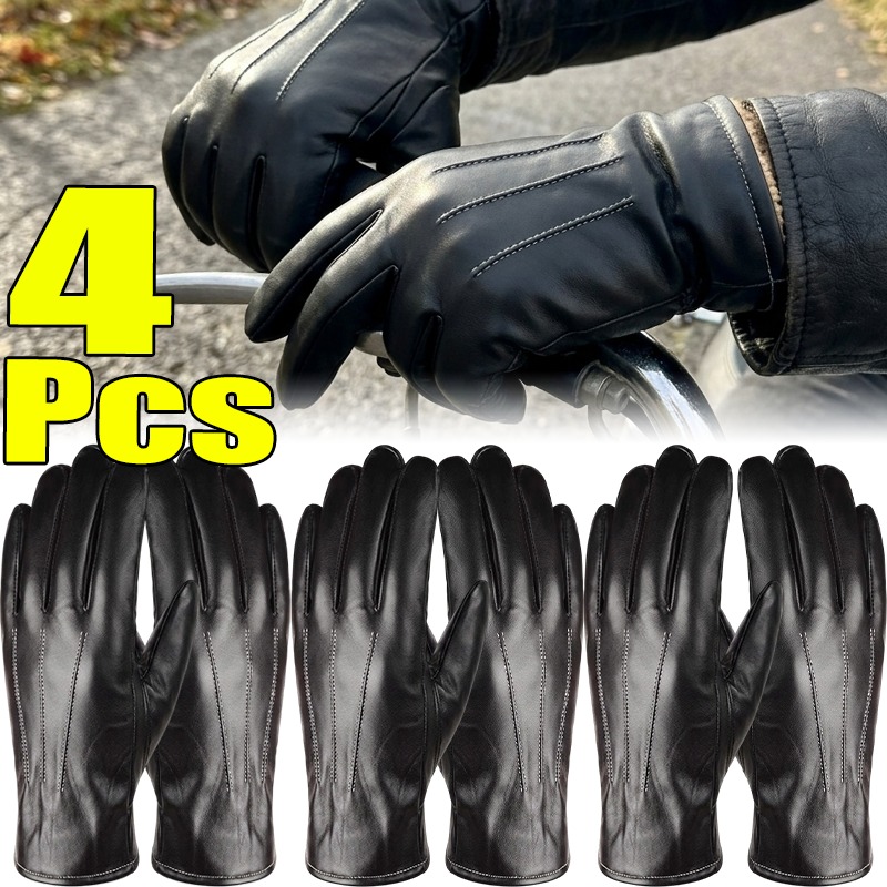 Leather Driving Glove - Rękawiczki z termicznej skóry PU, unisex,